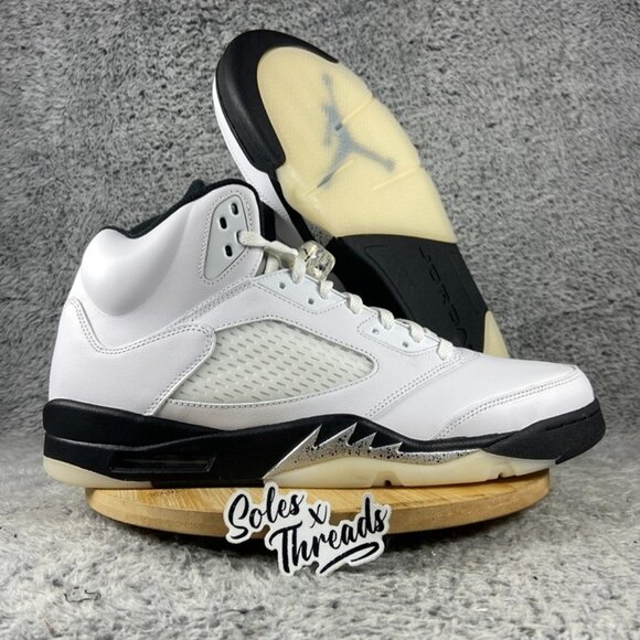 Air Jordan 5 Retro Reverse Metallic Size 16 Men White Black DD0587-110